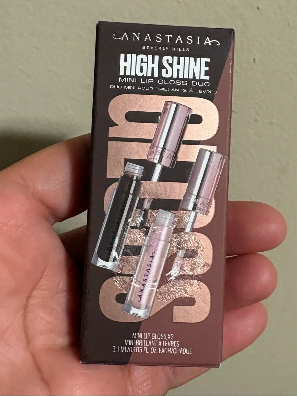 Anastasia Beverly Hills High Shine Mini Lip Gloss Duo - MOLTEN AURA Brand New .